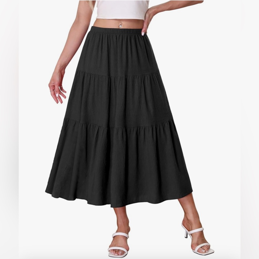 ✨NWOT - Kingfancy - A-Line High Waist Midi Skirt